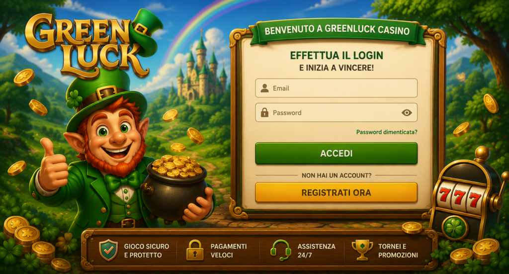 GreenLuck Casino Login: Guida Passo Dopo Passo per Entrare e Giocare